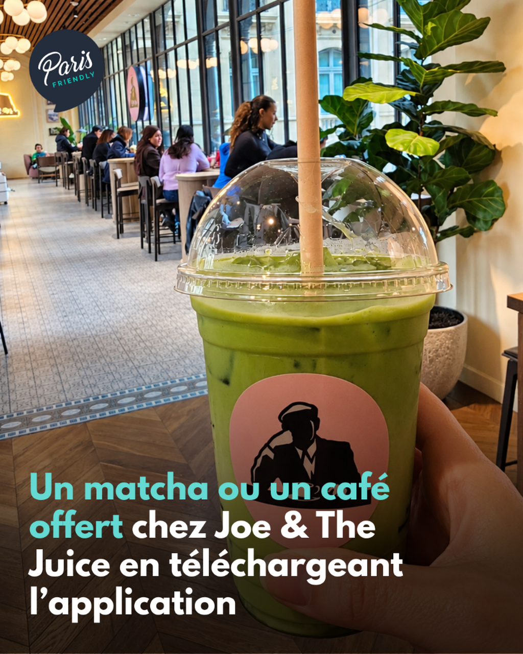 Installez l&rsquo;appli Joe & The Juice et repartez avec un matcha ou un caf&eacute; offert !