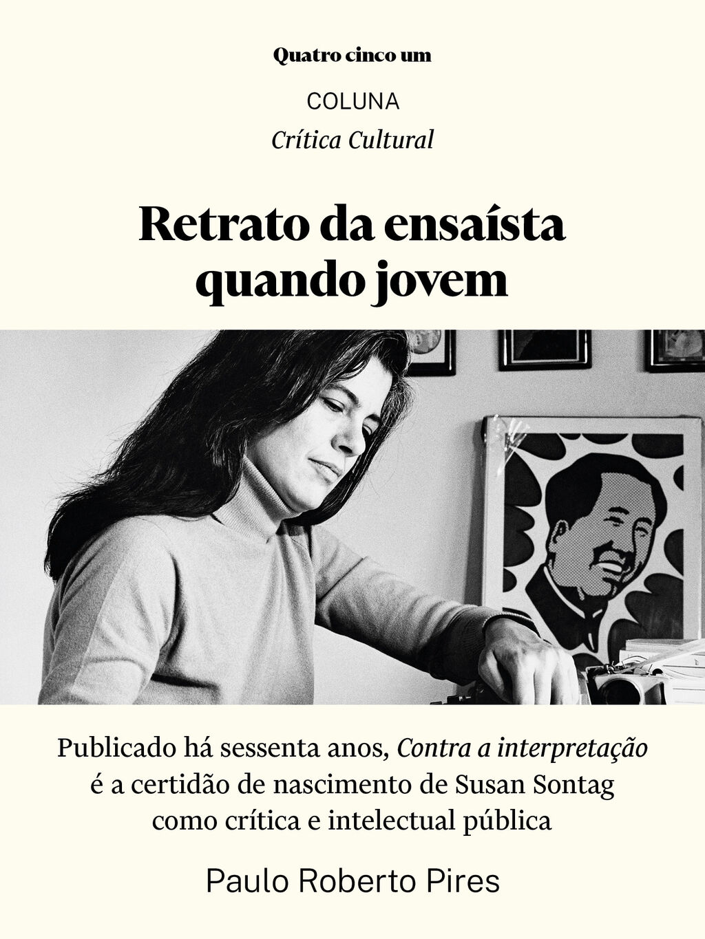 Retrato da ensa&iacute;sta quando jovem | PRP