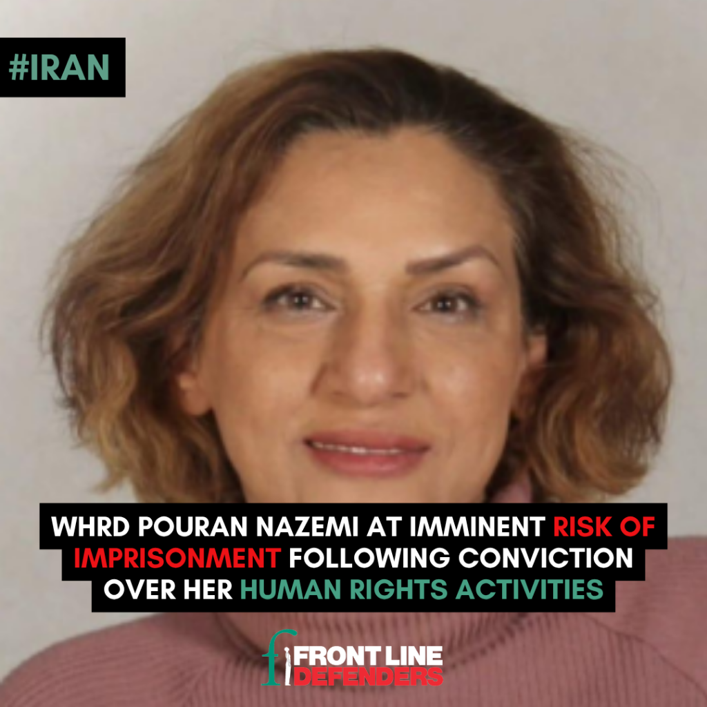 Pouran Nazemi at imminent risk of imprisonment