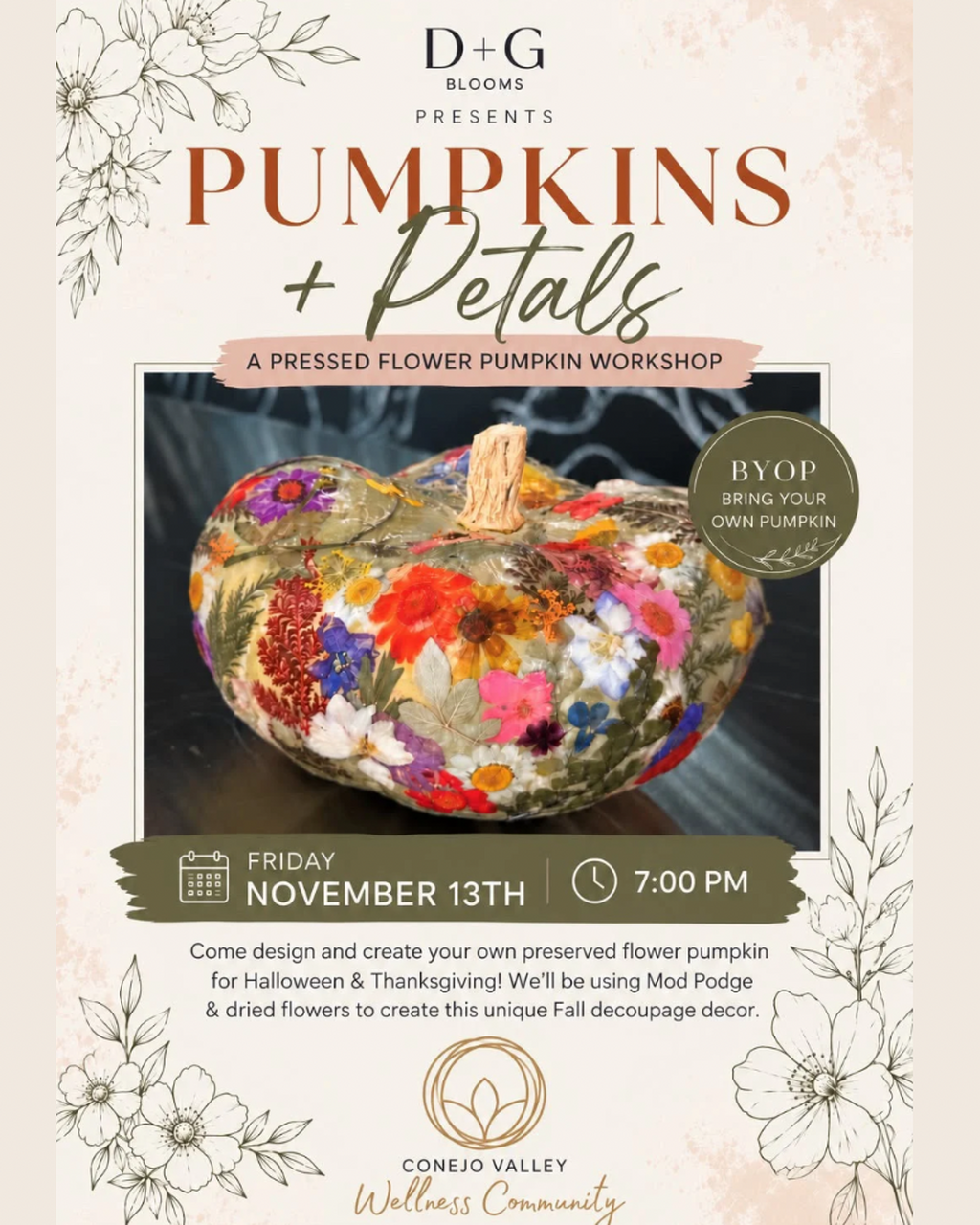 Petals and Pumpkins Member Social RSVP