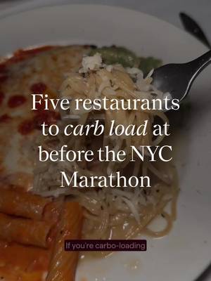 Where to carb-load before the NYC Marathon