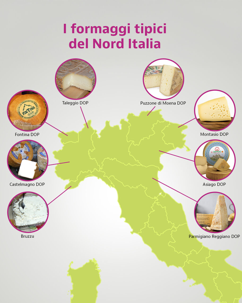 Gli 8 formaggi tipici del Nord Italia, le specialit&agrave; di ogni regione