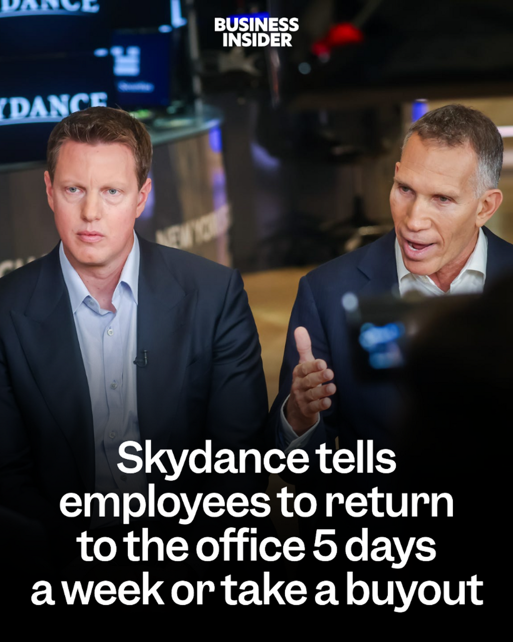 Skydance tells employees to return to the office 5 days a week or take a buyout