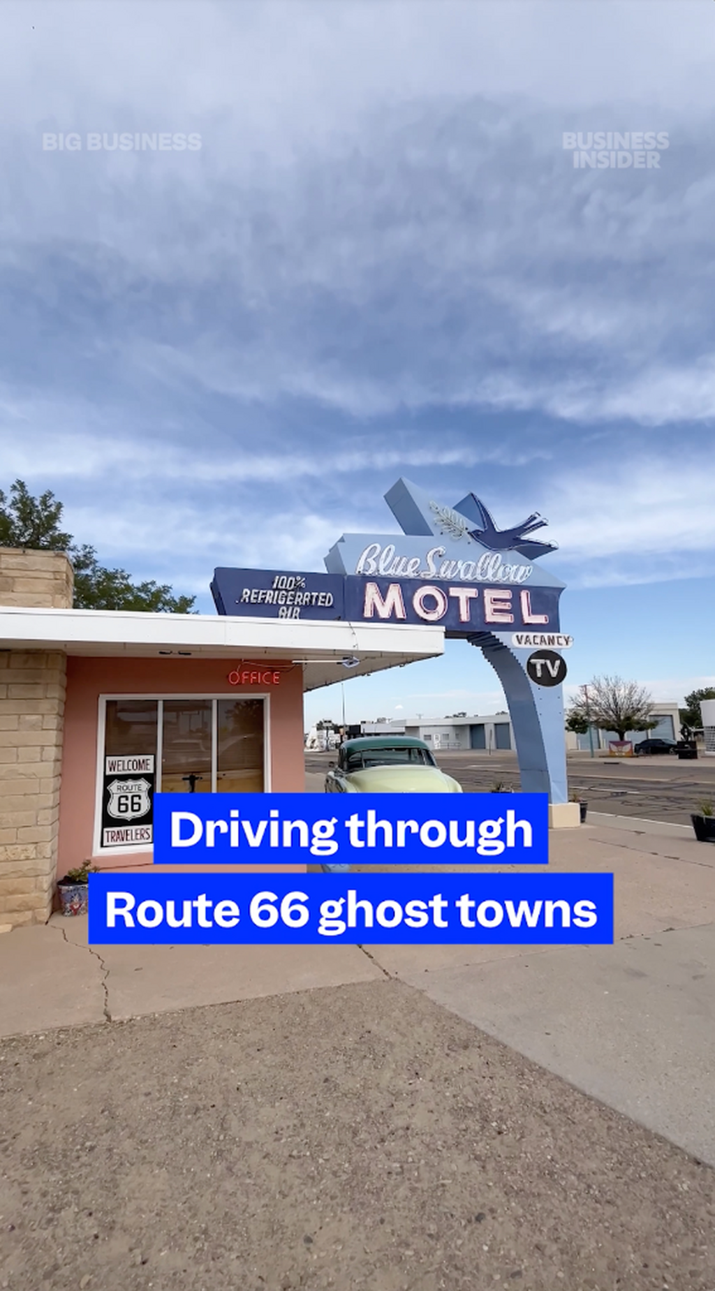 Driving through Route 66 ghost towns