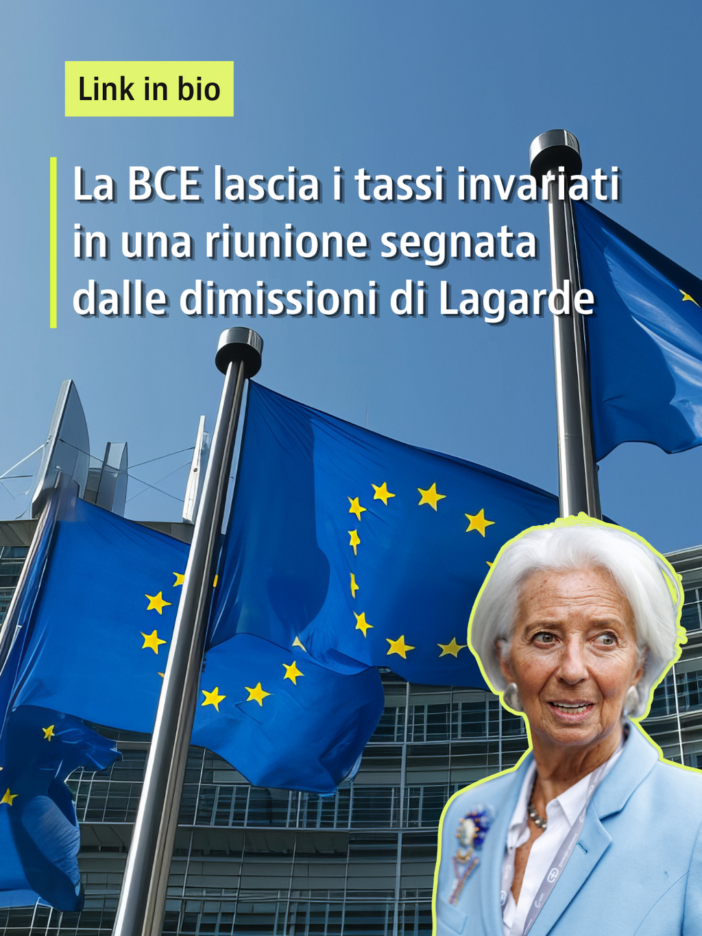 La BCE lascia i tassi invariati in una riunione segnata dalle dimissioni di Lagarde