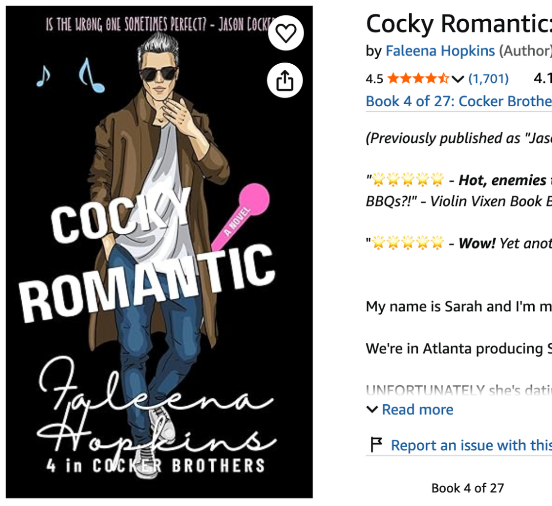 Cocky Romantic on Amazon