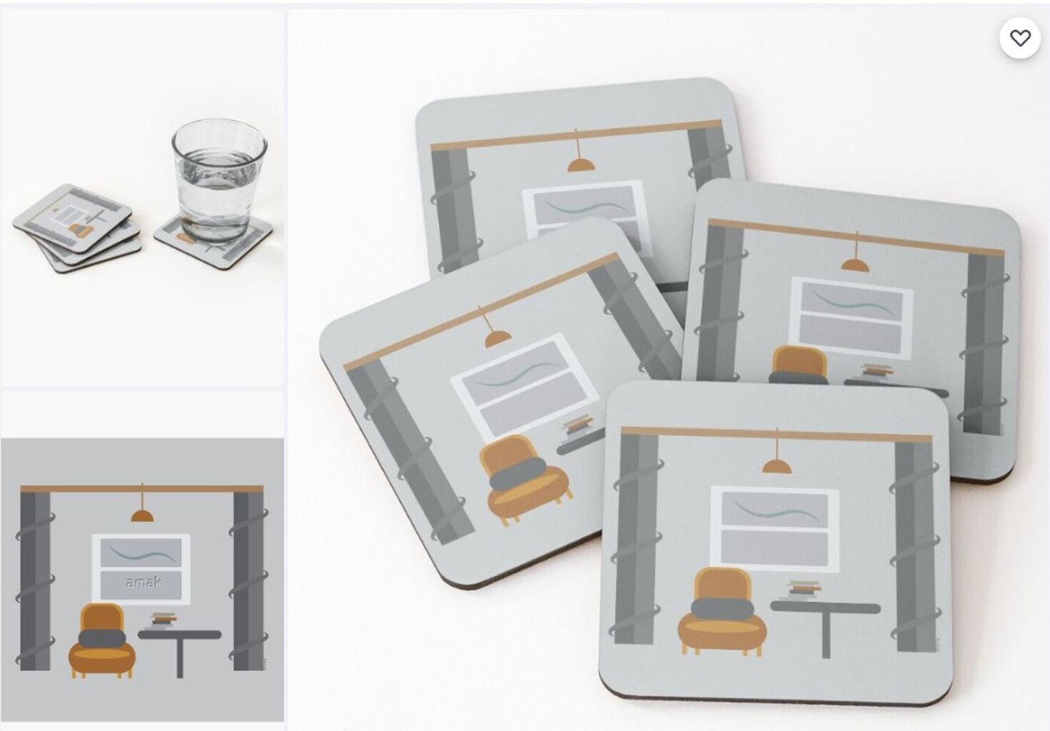A Room with a View#2 Coasters (Set of 4)