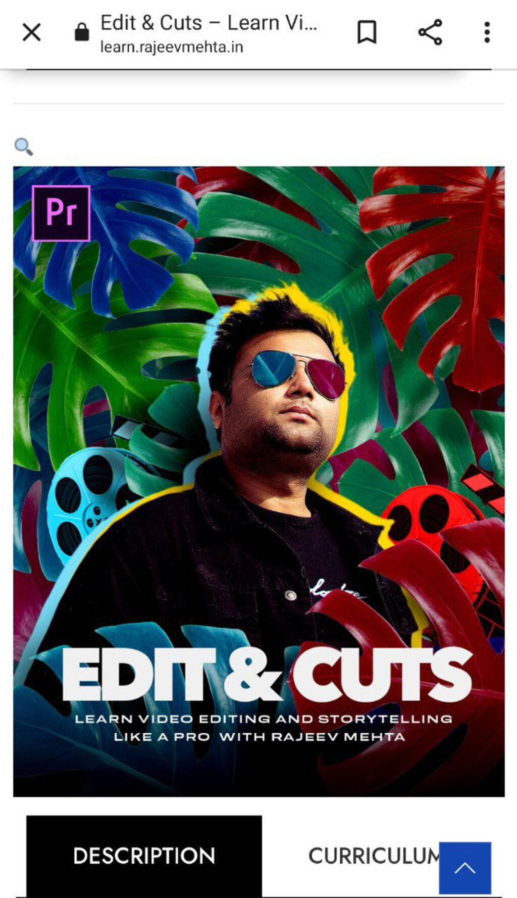 Learn videi editing and storytelling like pro with rajiv mehta.            Course worth 1000rs    