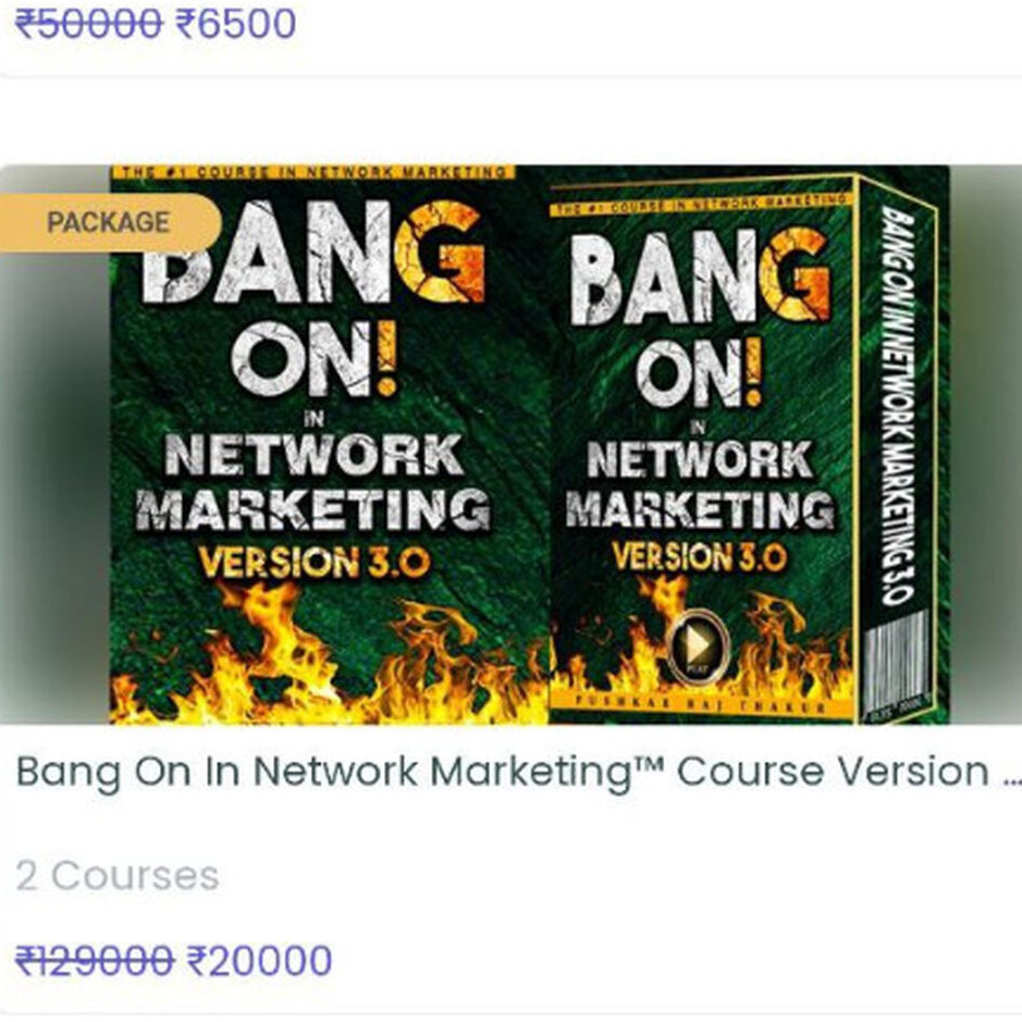 🤑🤑🤑1. Bang on network marketing course by pushkar raj thakur   worth Rs1,29,000🤑🤑🤑