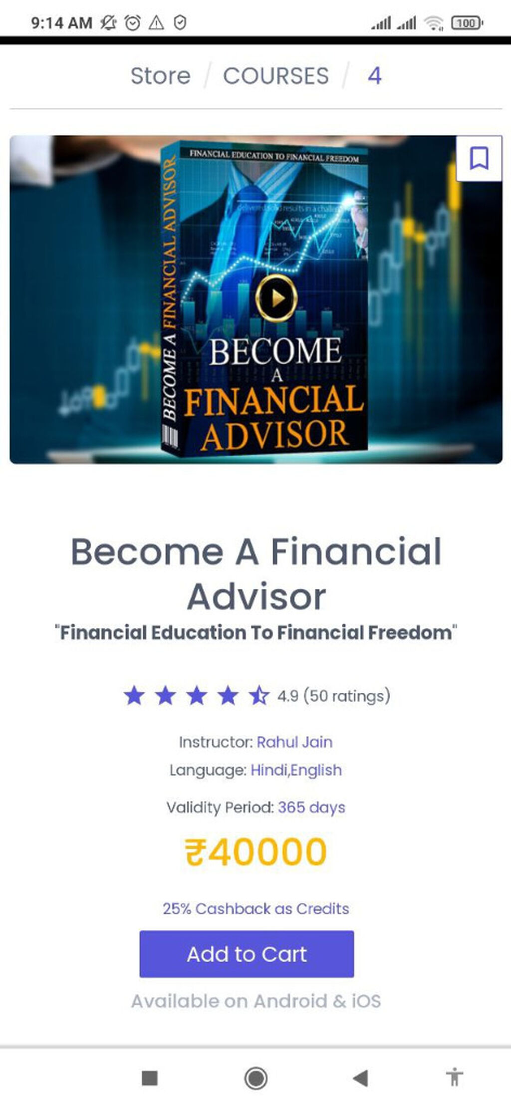 6. Become Financial Advisor ..worth Rs40,000. course by pushkar raj thakur