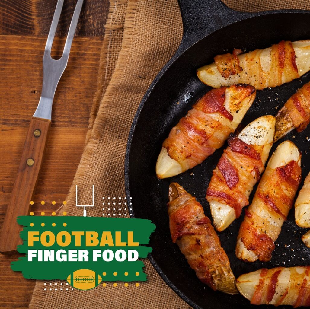Bacon-Wrapped Potatoes with Queso Blanco Dip