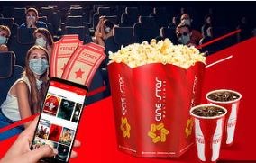 CINESTAR: s/ 40.90 por 2 Entradas + 1 Pop Corn Gigante REFILL + 02 Gaseosas