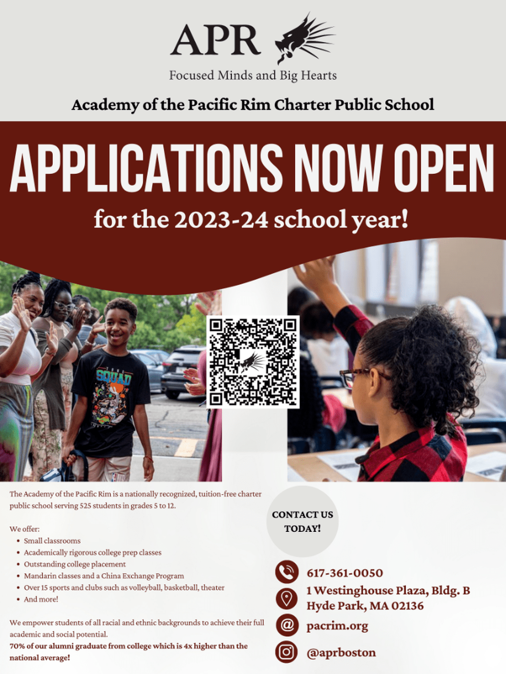 Applications Open for the 2023-2024 School Year!