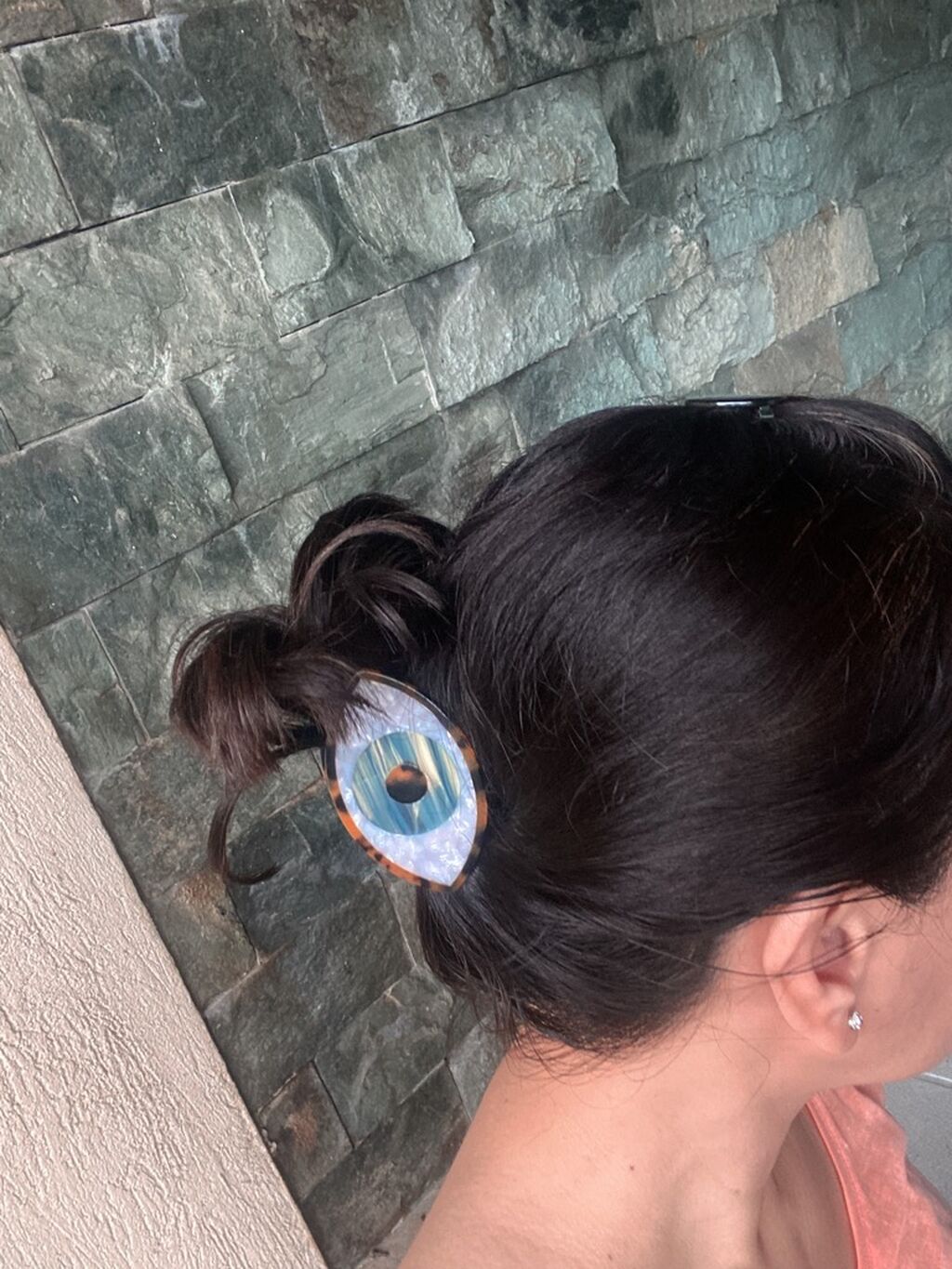 Evil eye hair clamp