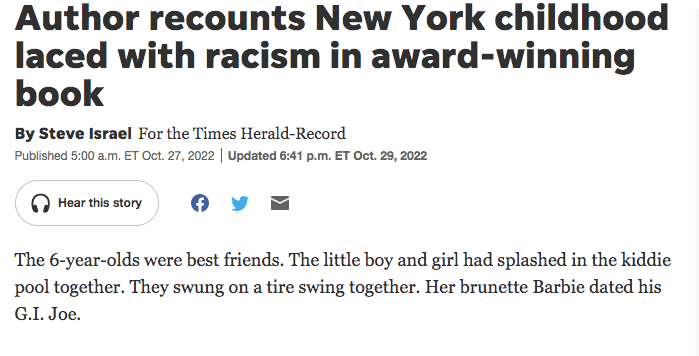  Times Herald-Record profile ~ written by Steve Israel