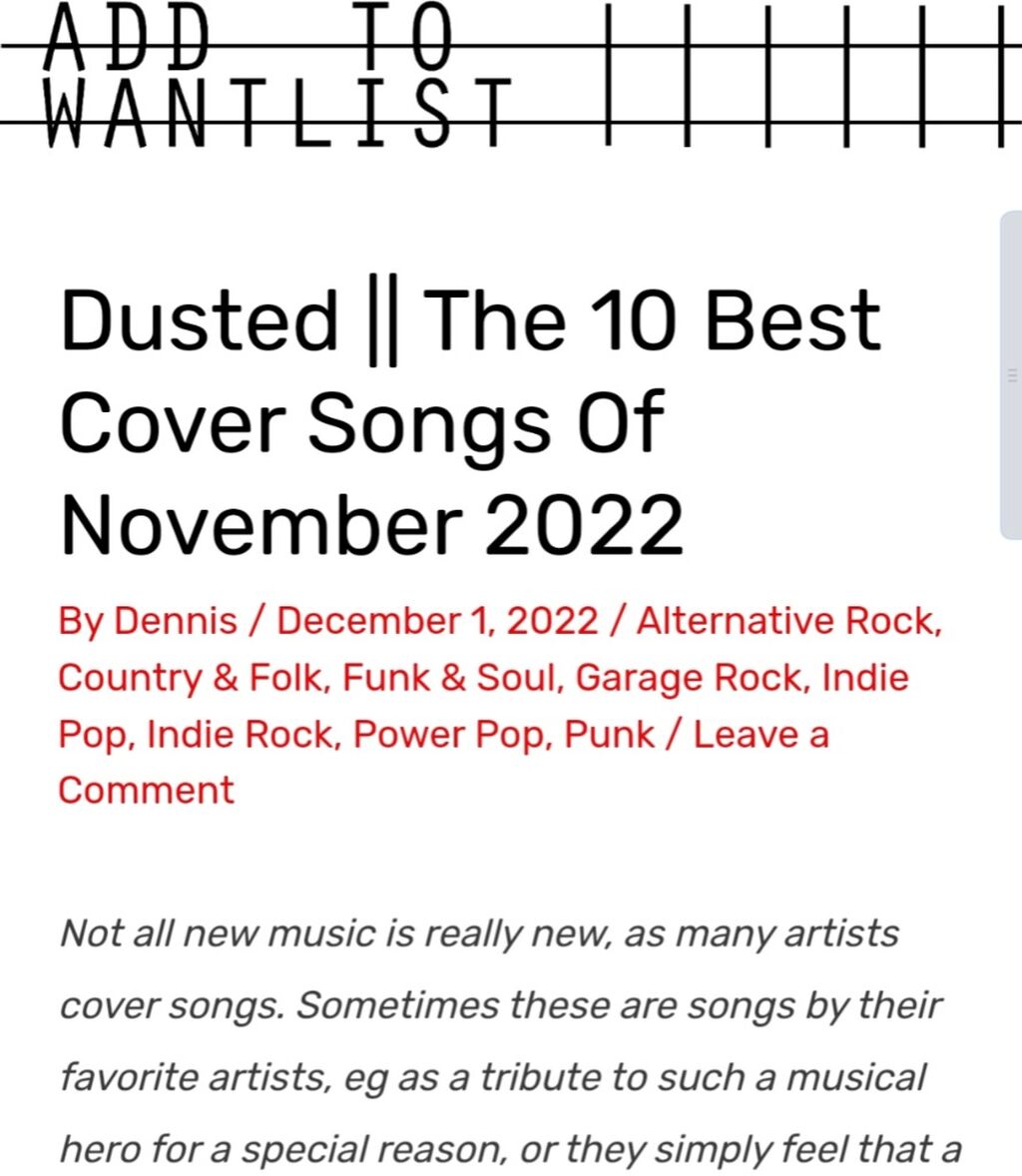 Add To Want List - Best Covers of November . 