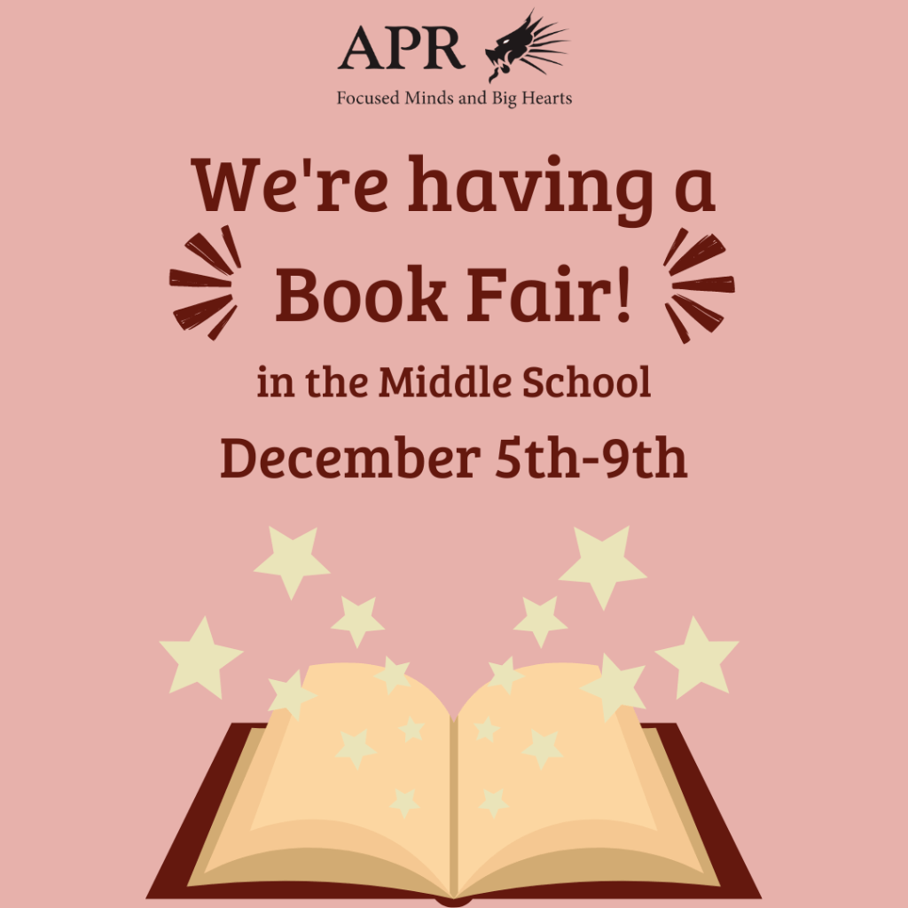 Middle School Book Fair 12/5-12/9