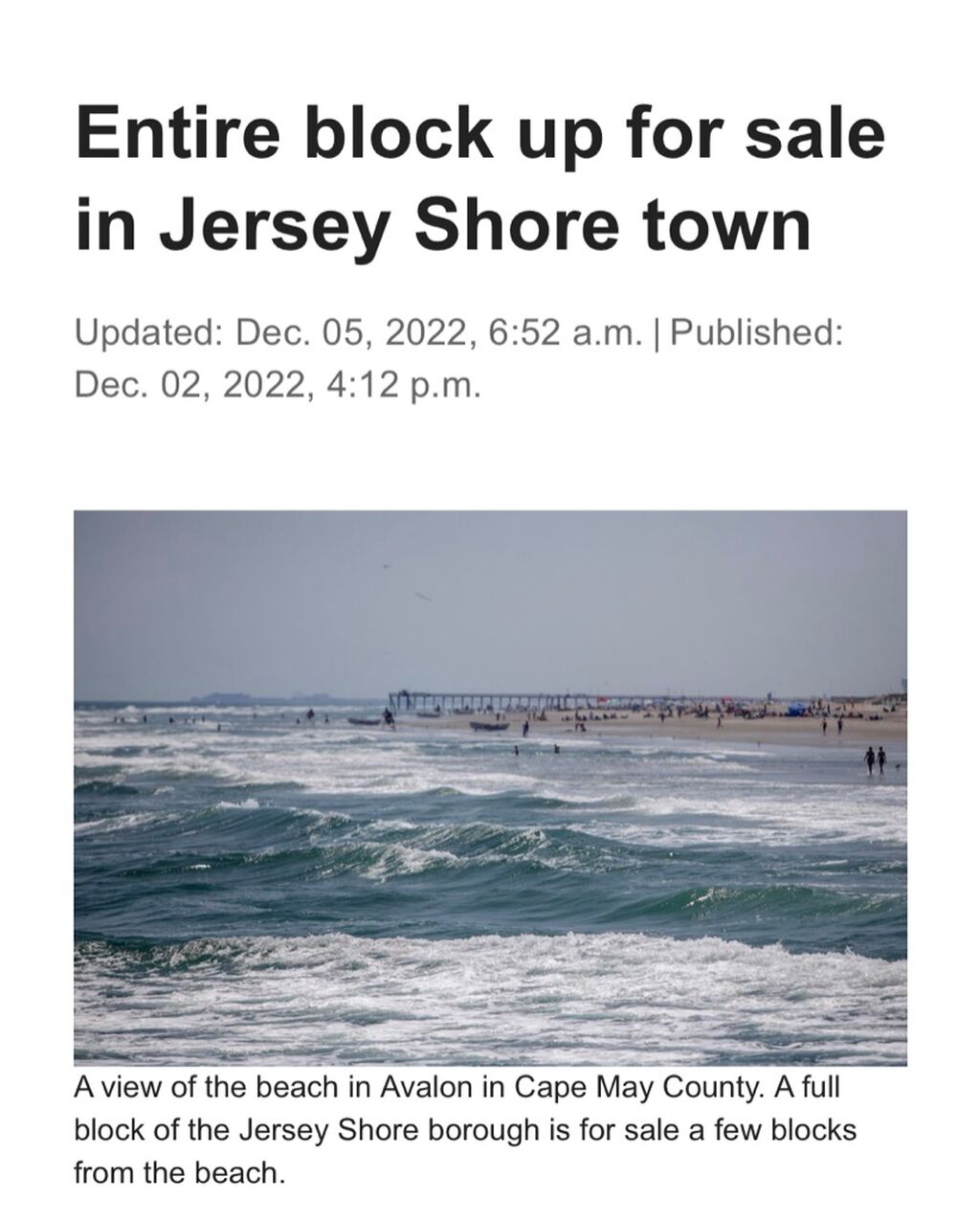 Entire block for sale in New Jersey beach town!