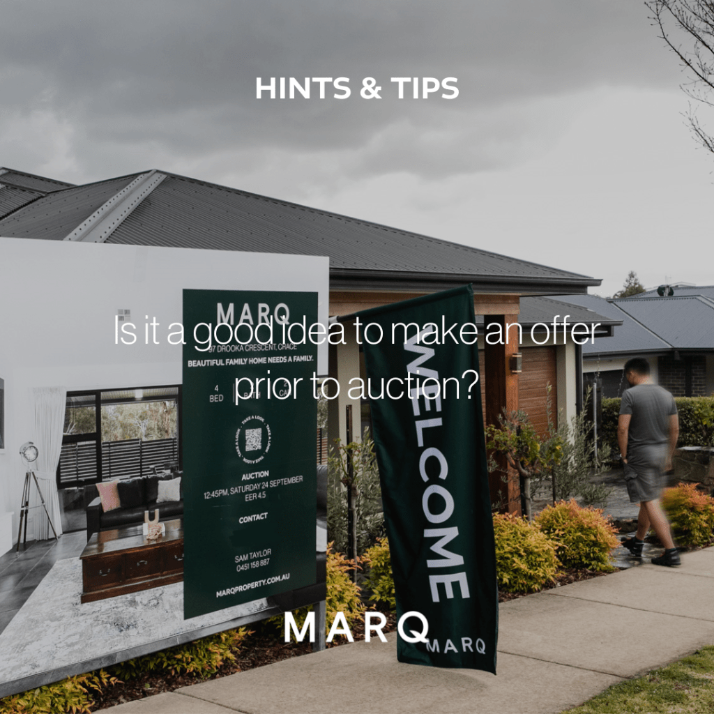 Is it a good idea to make an offer prior to auction? | MARQ