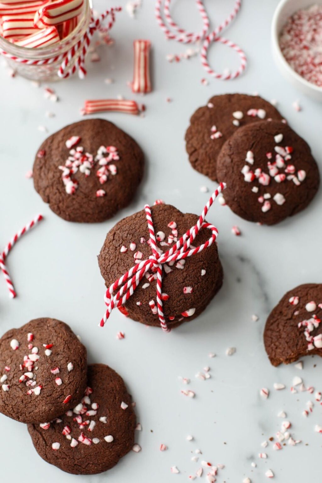 Peppermint Brownie Cookies