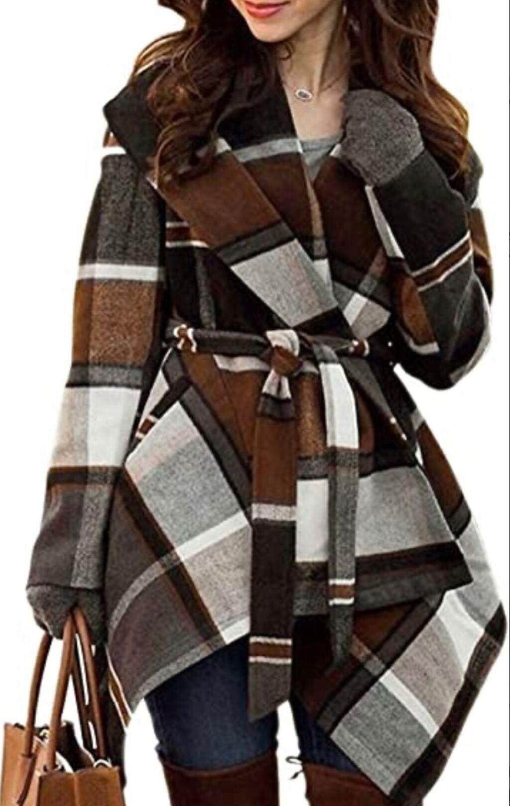 Plaid winter coat 😍