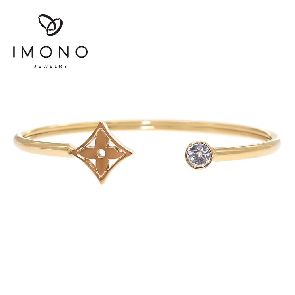 Imono Jewelry Blossom Gold Cuff Bangle