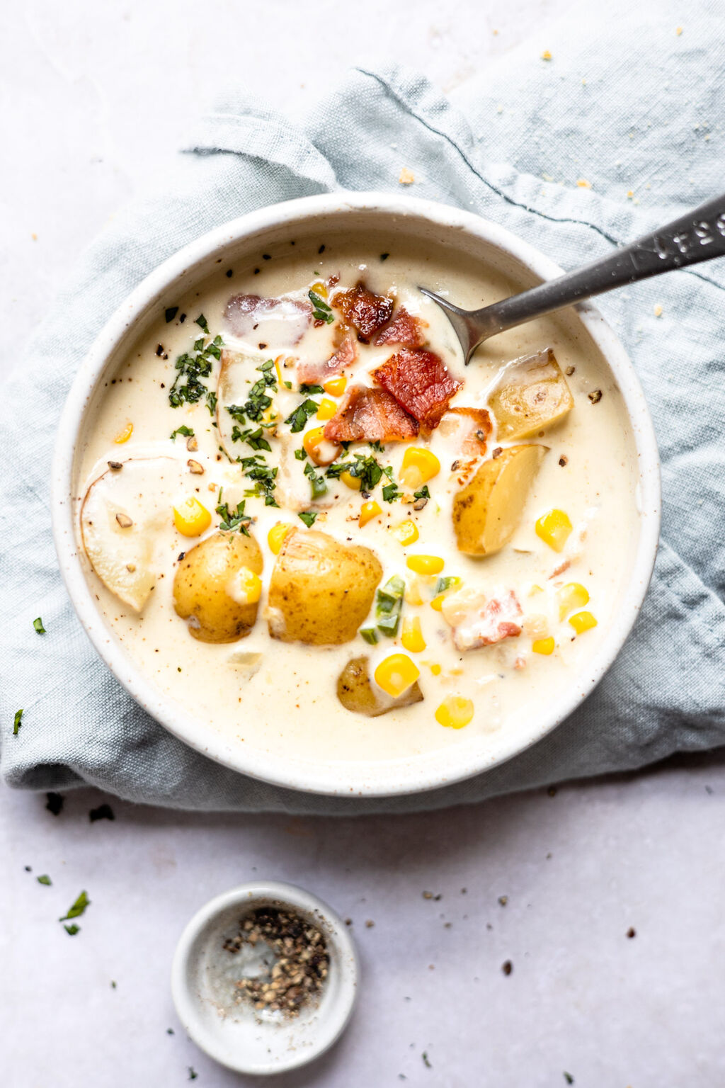 Roasted Corn and Potato Chowder