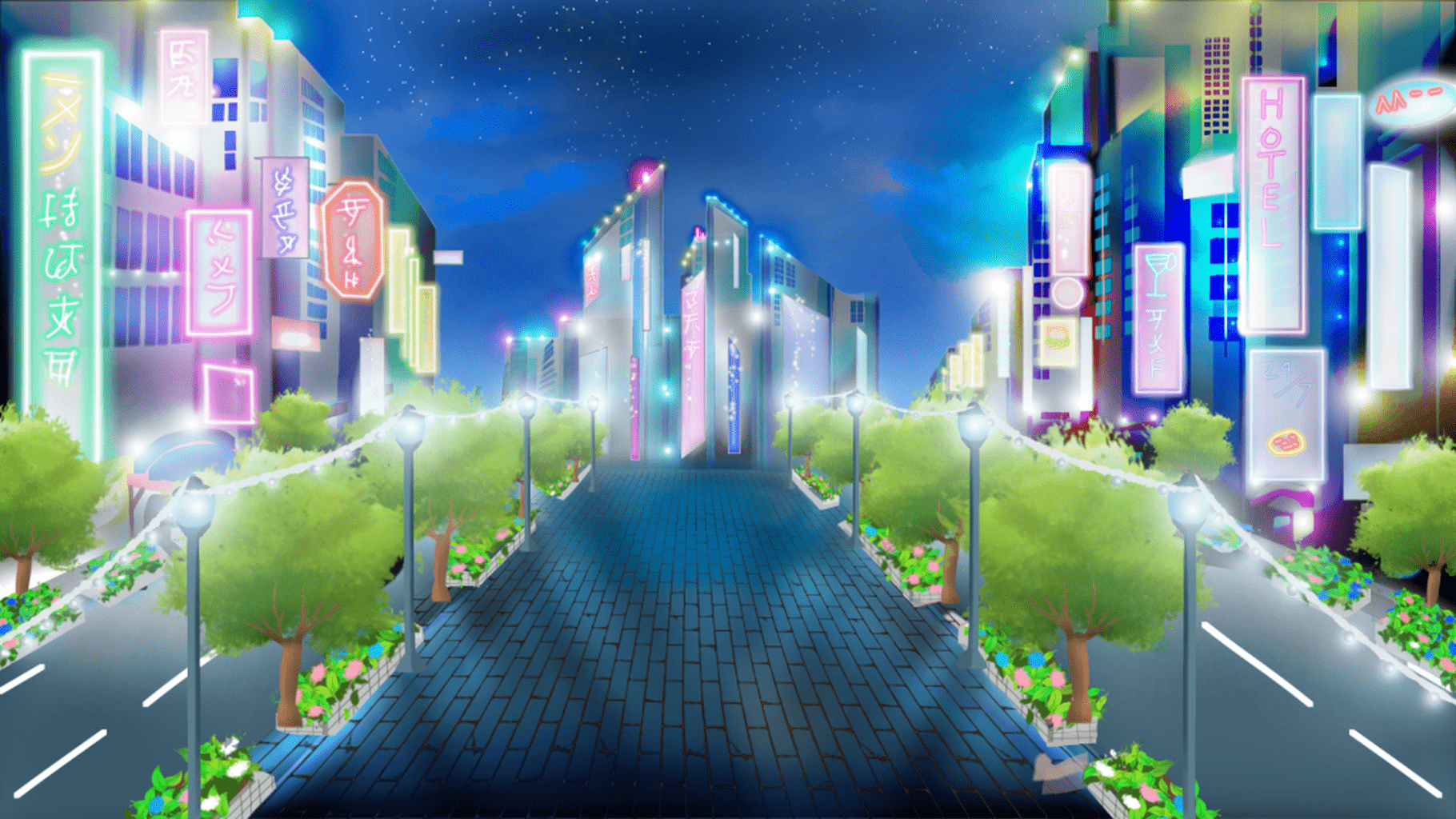 Night version of the City Park
