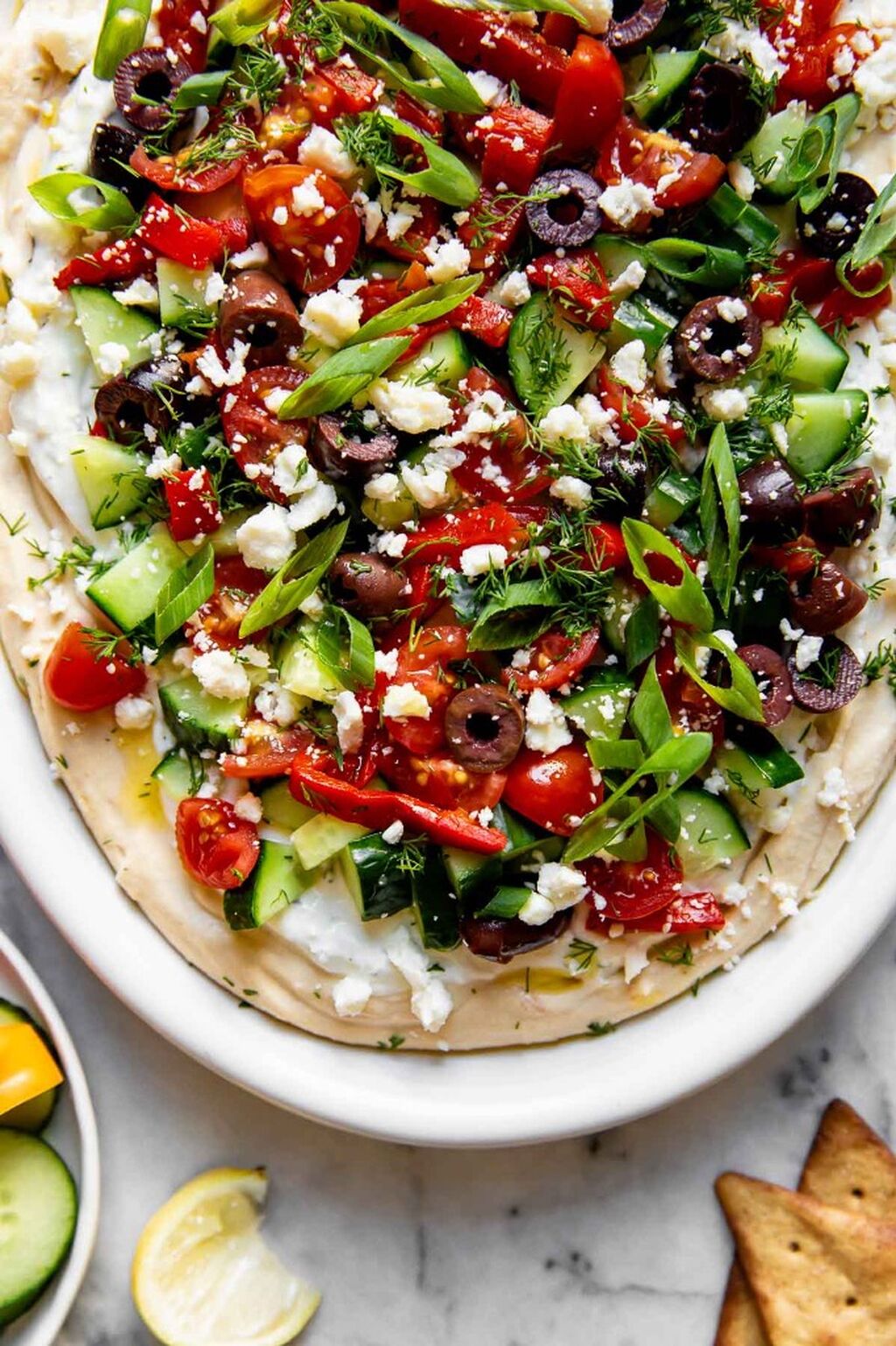 Layered Greek Hummus Dip