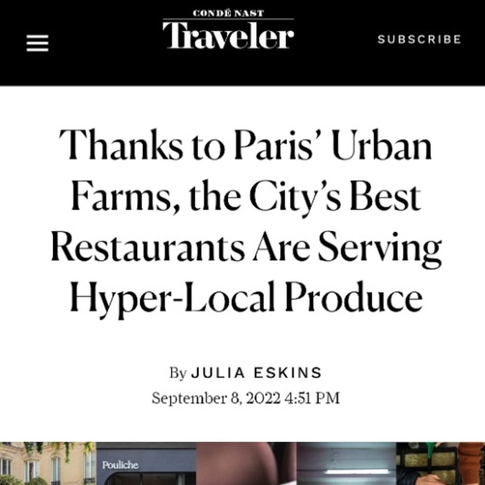 Cond&eacute; Nast Traveler - Paris Urban Agriculture