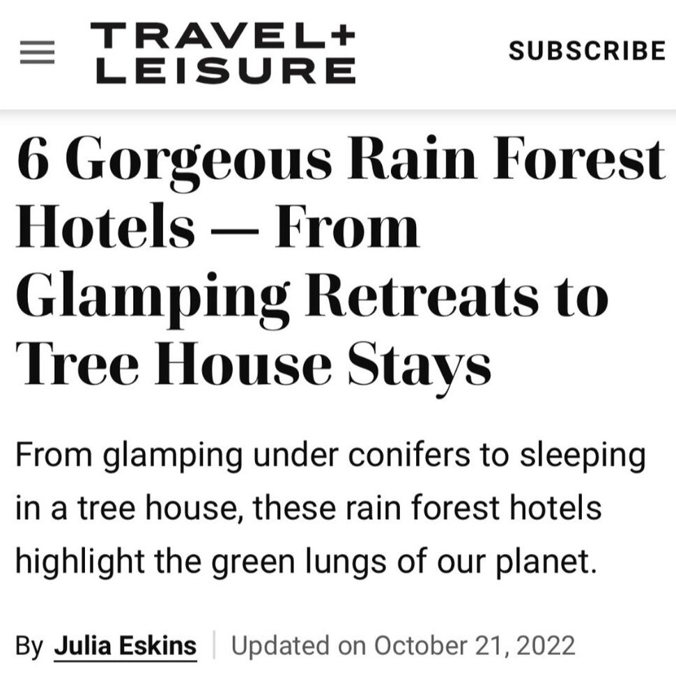 Travel + Leisure - Rainforest Hotels