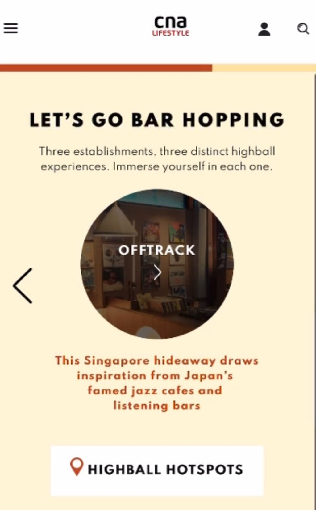 Offtrack on CNA