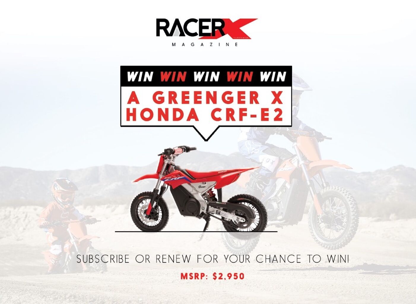 Win a Greenger X Honda CRF  e2