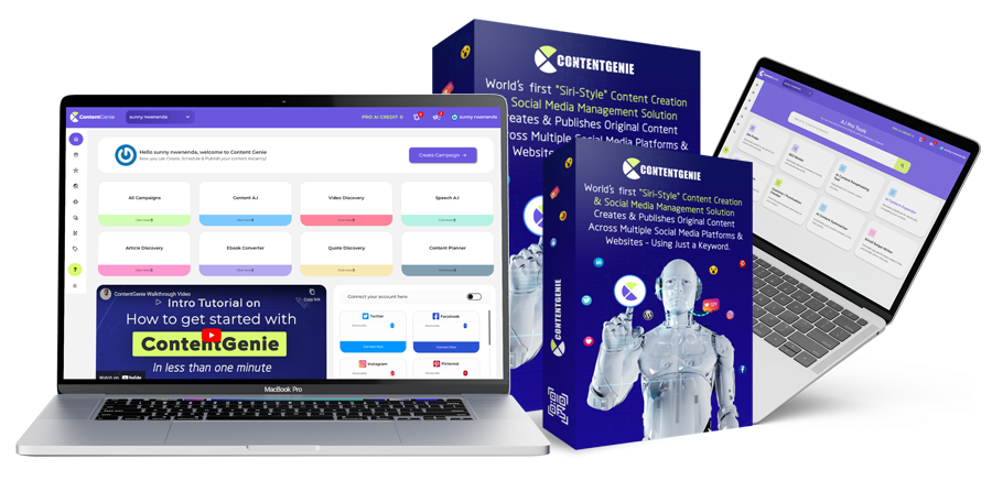 Content Genie - Create, Plan & Publish UNLIMITED Content To UNLIMITED Social Media Platforms & Websites.