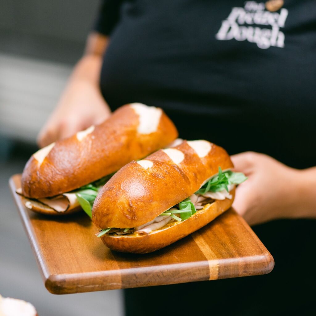 Pretzel Bun Sandwhich