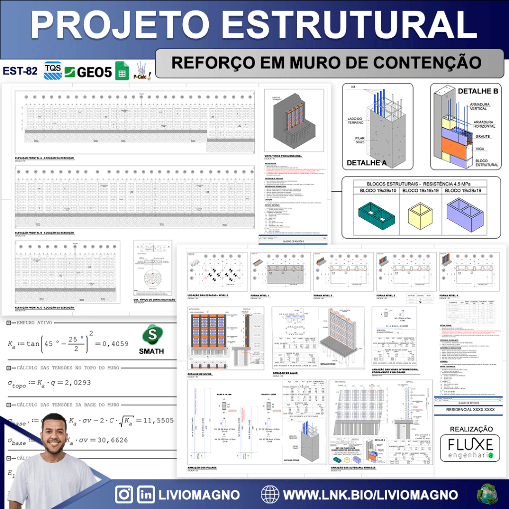 EST 82 - REFOR&Ccedil;O EM MURO DE CONTEN&Ccedil;&Atilde;O