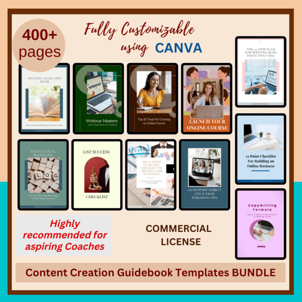 Content Creation Guidebook Templates BUNDLE