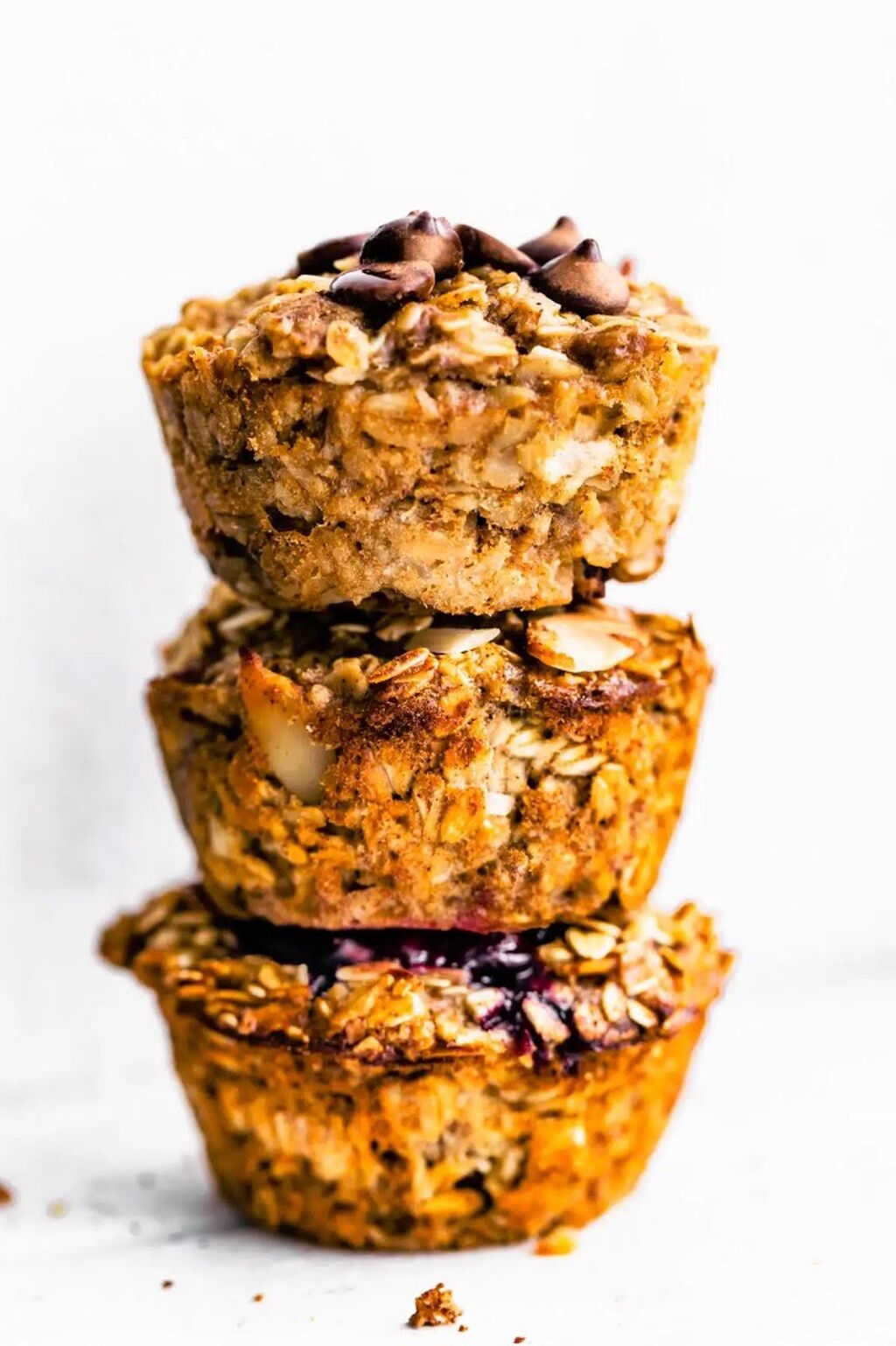 Baked oatmeal cups (3 ways)