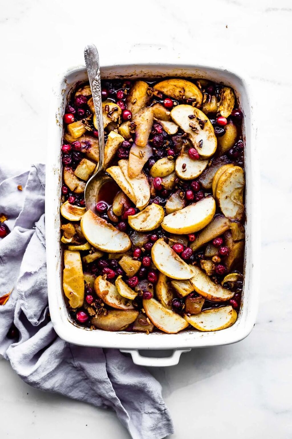 Spiced hot fruit bake
