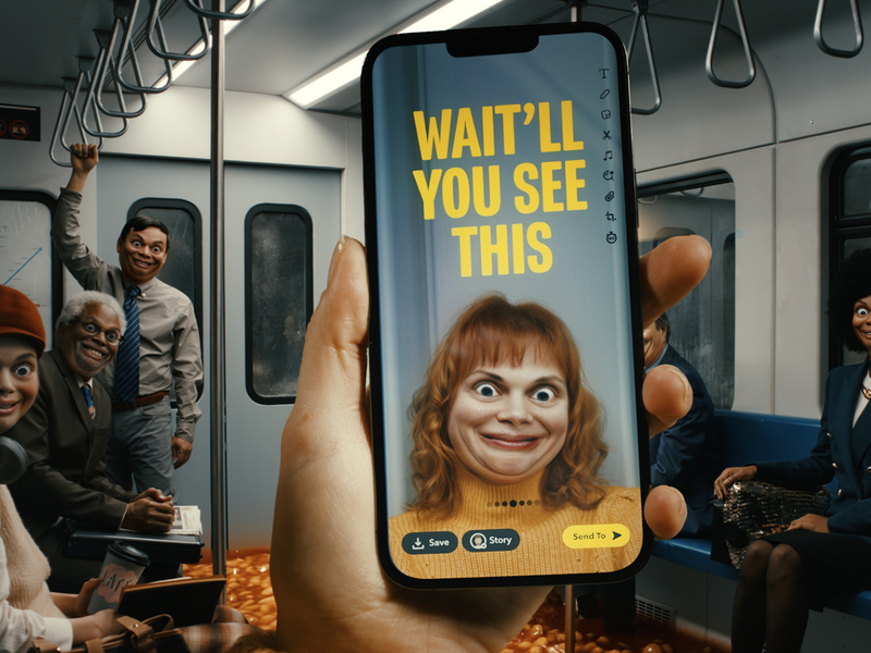 See the world in the surreal way Snapchatters do in Snap's scannable ad