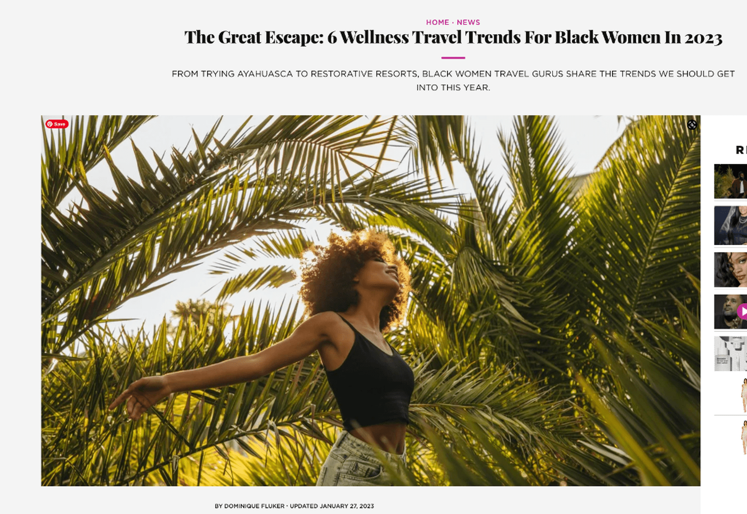 Destination Fab Essence Magazine Feature: 2023 Travel Wellness Trends for Black Women