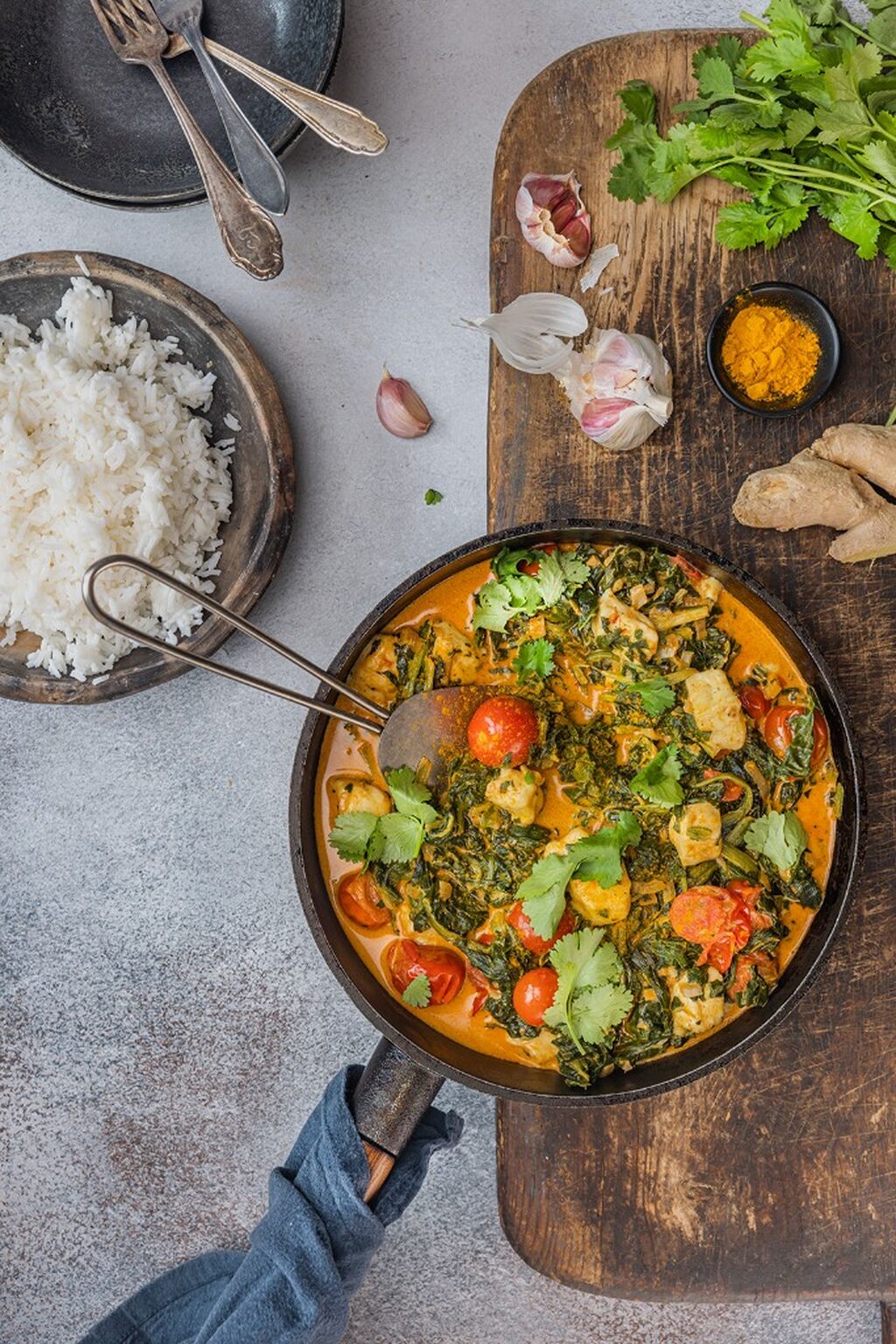 Palak halloumi