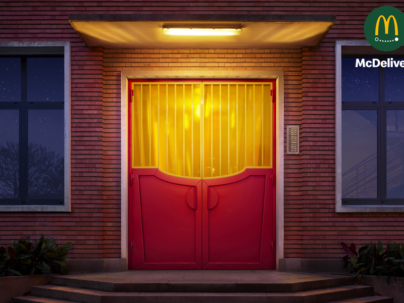 Doorways reveal menu items in this gorgeous McDonald's campaign