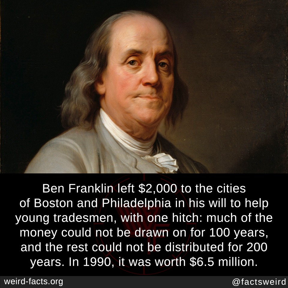 How a 200-Year-Old Gift From Benjamin Franklin Made Boston and Philadelphia a Fortune