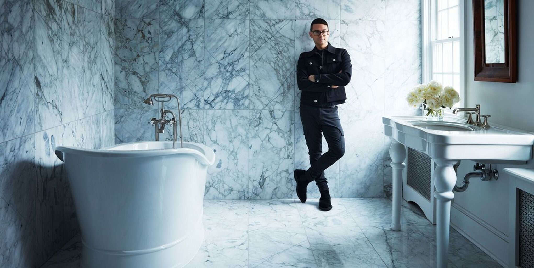Inside Designer Christian Siriano&rsquo;s Luxe Bathroom Renovation
