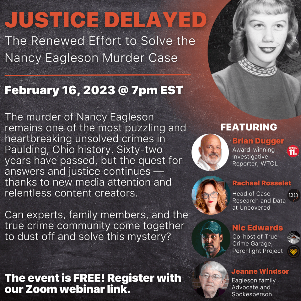 Justice Delayed: The Renewed Effort to Solve the Nancy Eagleson Murder Case