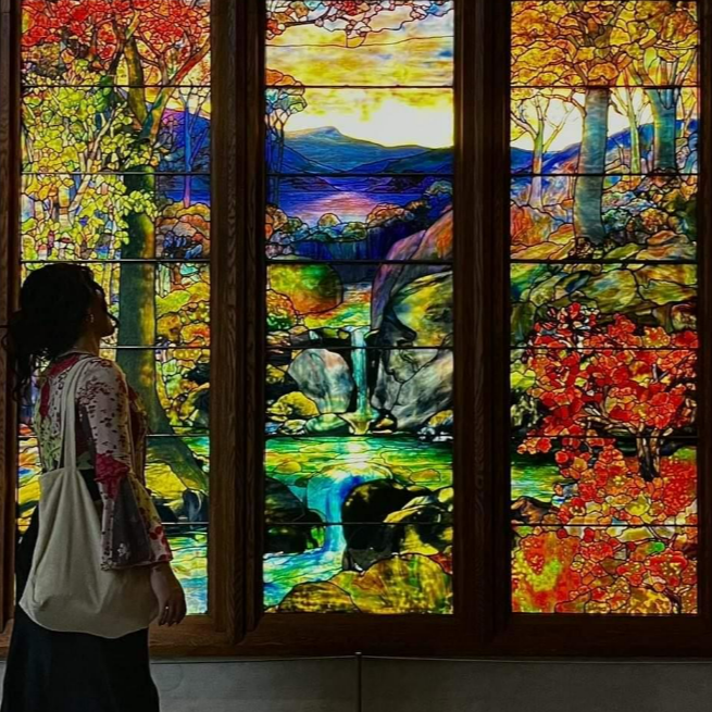 "Autumn Landscape" Glass Window