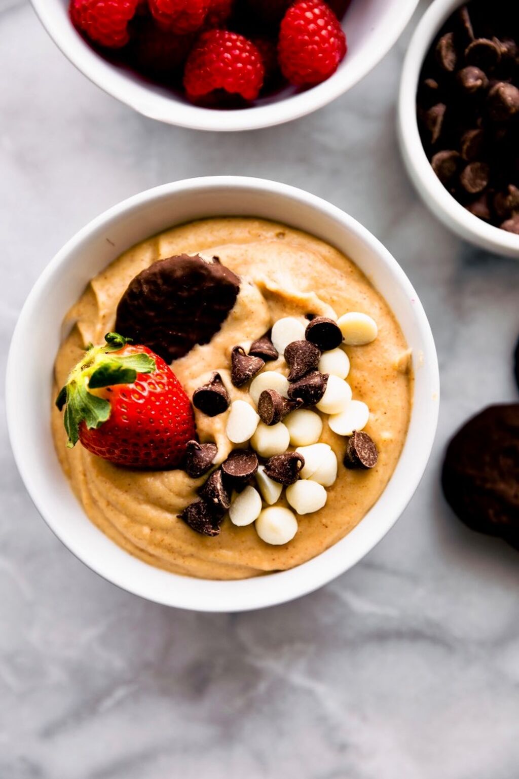 Vegan cookie dough dessert hummus 