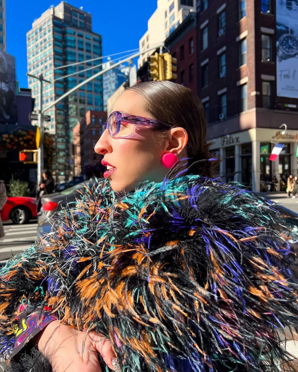MAKING IT IN MANHATTAN&rsquo;S CAROLINE VAZZANA AMAZES FASHION WEEK WITH COLORFUL STREET FASHION