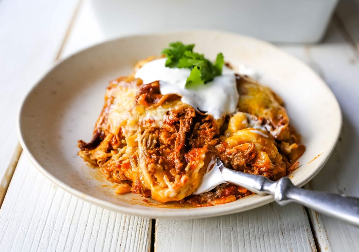 Stacked Beef Enchiladas